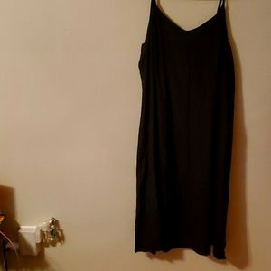 Black midi fit and flare dress